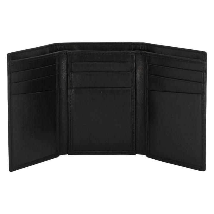 Smith & Wesson Tri-Fold Wallet Black Picture of Rugged Rare S&W - Mens Tri-Fold Wallet-Black
