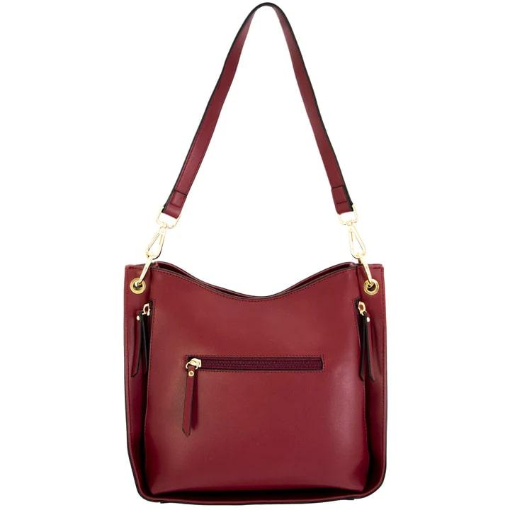Cameleon Emma Concealed Carry Purse Burgundy Picture of Rugged Rare Technograin Emma Burgundy