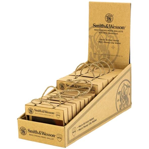 Smith & Wesson POP Wallets Display (12pcs) Waxed Picture of Rugged Rare S&W POP Wallets Display (14pcs) Waxed