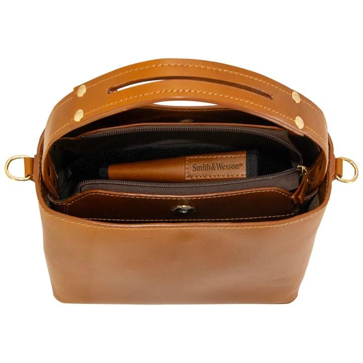 Smith & Wesson Bucket Bag Concealed Carry Purse Tan Picture of Rugged Rare Rugged Rare S&W Bucket Tote