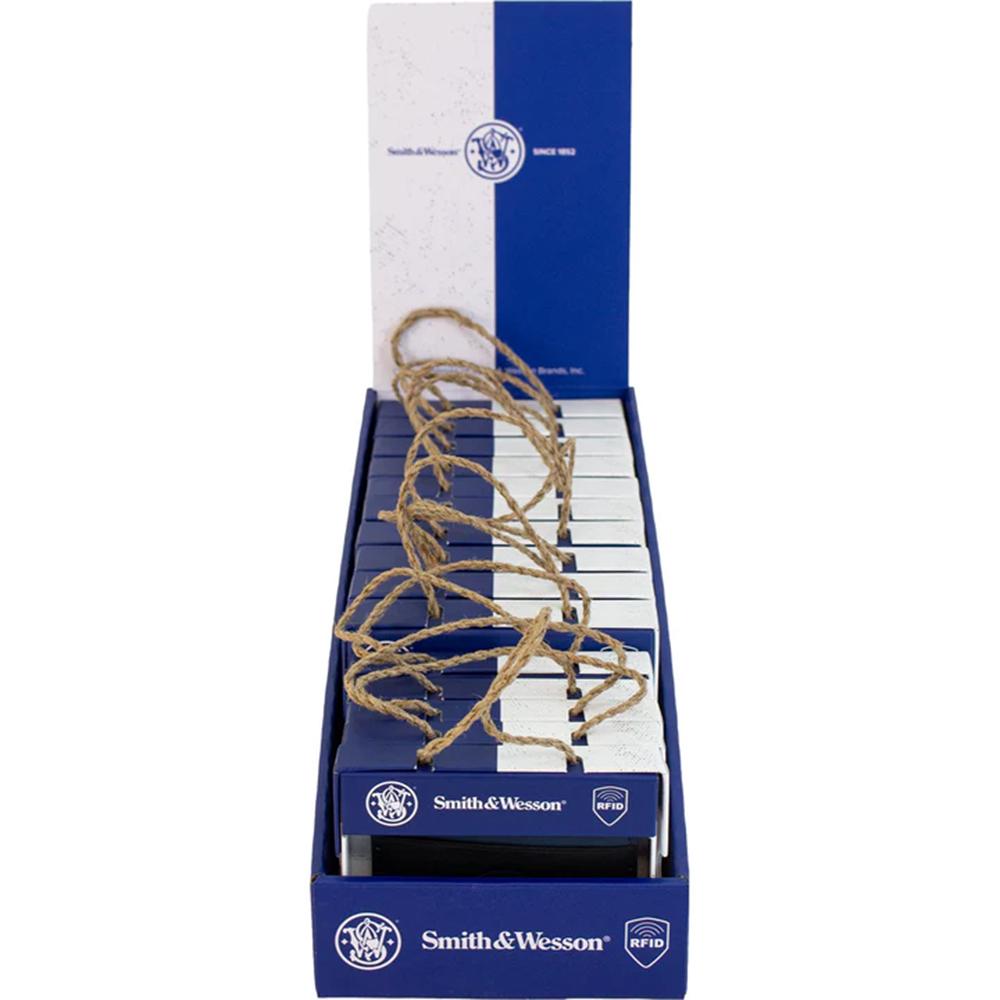 Smith & Wesson Slim Leather Wallet Display 15 Wallets Picture of Rugged Rare Smith & Wesson Slim Leather 15 Wallet Display