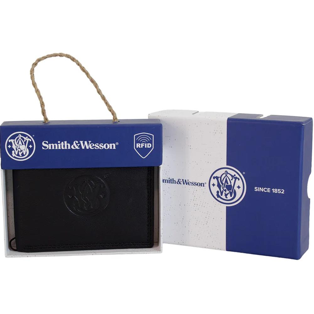 Smith & Wesson Slim Leather Wallet Display 15 Wallets Picture of Rugged Rare Smith & Wesson Slim Leather 15 Wallet Display