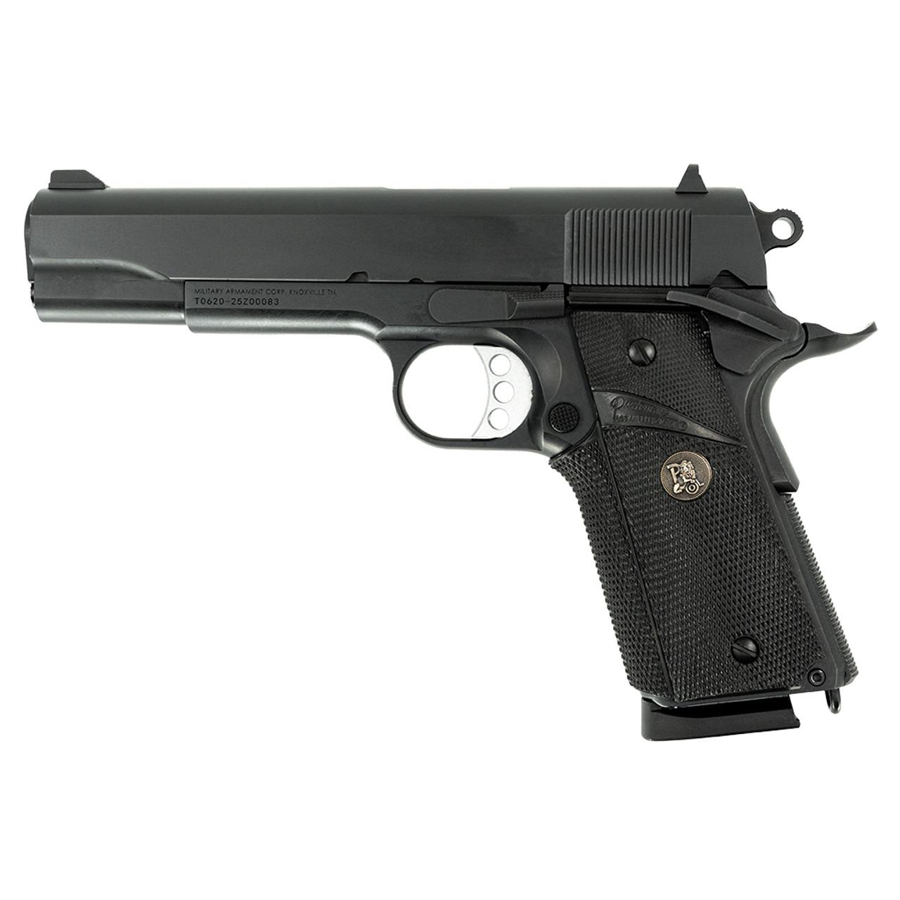 SDS MAC 1911 Meusoc Handgun .45 Auto 8rd Magazines(2) 5" Target Crown Barrel Pachmayr Grips Picture of SDS Arms MAC Meusoc 5" 1911 45 11* Target crown with 2 magazines Pachmyer grips