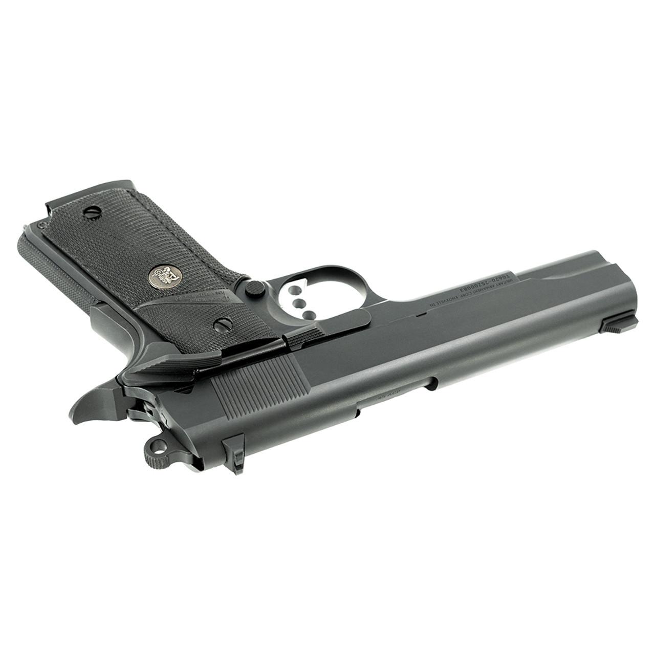 SDS MAC 1911 Meusoc Handgun .45 Auto 8rd Magazines(2) 5" Target Crown Barrel Pachmayr Grips Picture of SDS Arms MAC Meusoc 5" 1911 45 11* Target crown with 2 magazines Pachmyer grips