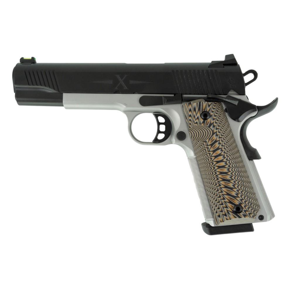 SDS Imports Tisas 1911 D10 FO Handgun 10mm 8rd Magazines (2) 5" Barrel Black Slide with Stainless Steel Frame Picture of SDS Arms Tisa 1911 D10 FO 10MM 5'' SS Frame Cerakote Black Slide 2 8rnd mags