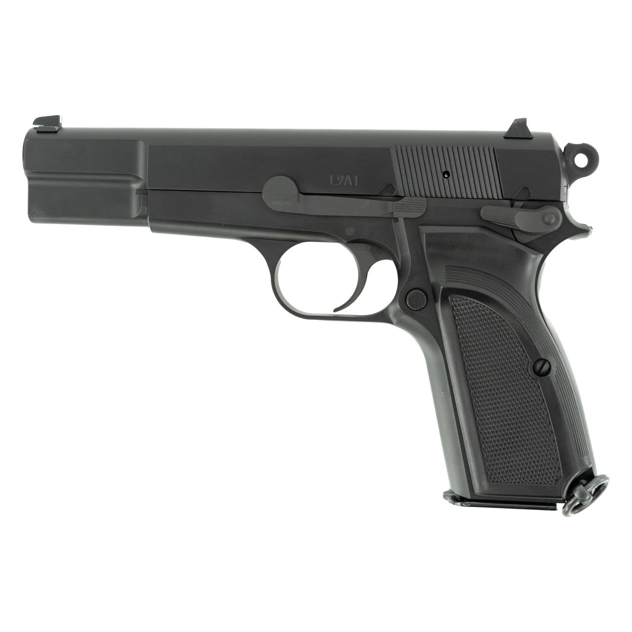 SDS Imports Inglis L9A1 Hi-Power Handgun 9mm Luger 15rd Magazines(2) 4.7'' Barrel Black Chromate Finish Picture of SDS Arms Inglis L9A1 Hi-Power 9MM 4.7'' Barrel Black Chromate Finish 2-15rnd Mags