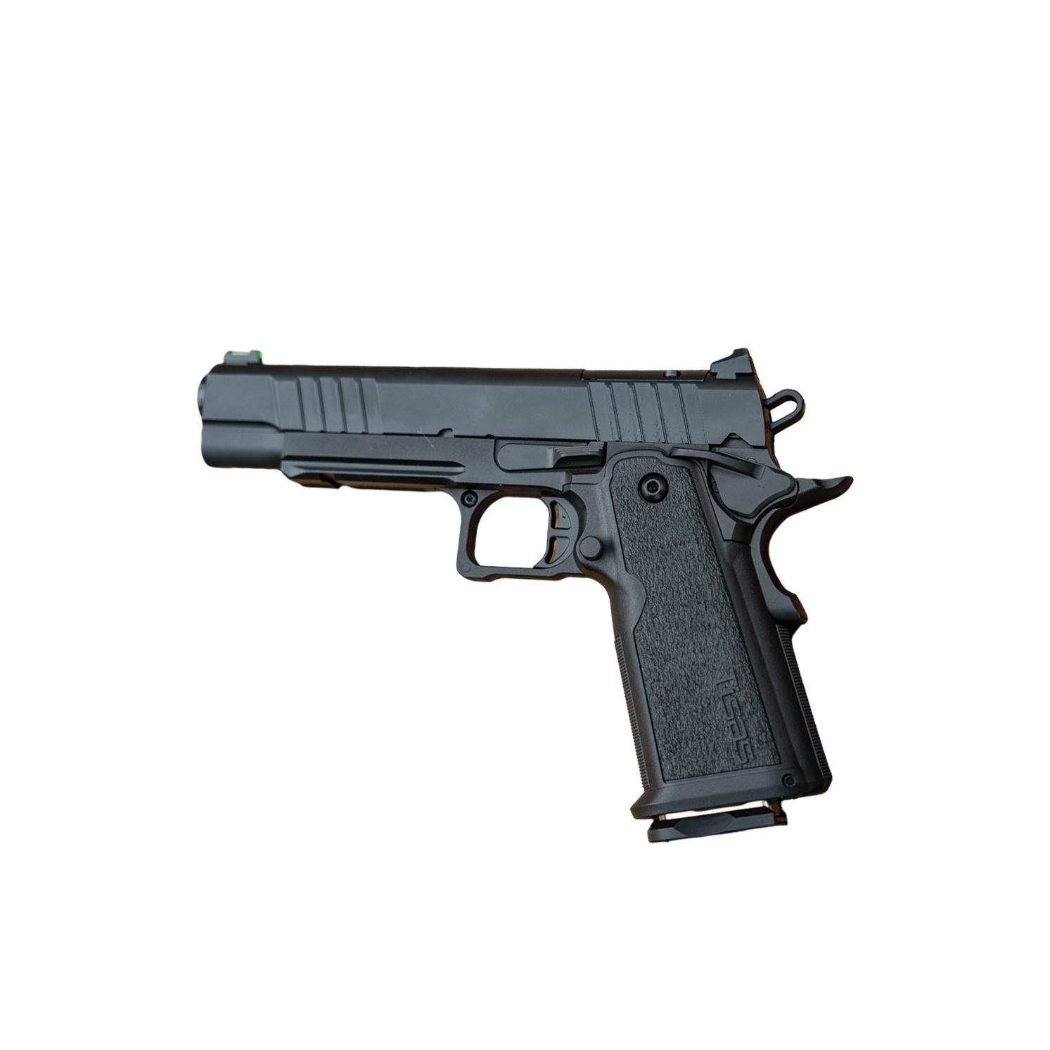 Tisas 1911 Duty B9R Double Stack Handgun 9mm Luger 17rd Magazine 5'' Barrel  Black Cerakote RMS/c Optic Picture of SDS Arms Tisas 1911 DUTY B9R DS 9MM 5'' BLK Cerakote Ti Firing Pin Double Stack Rail