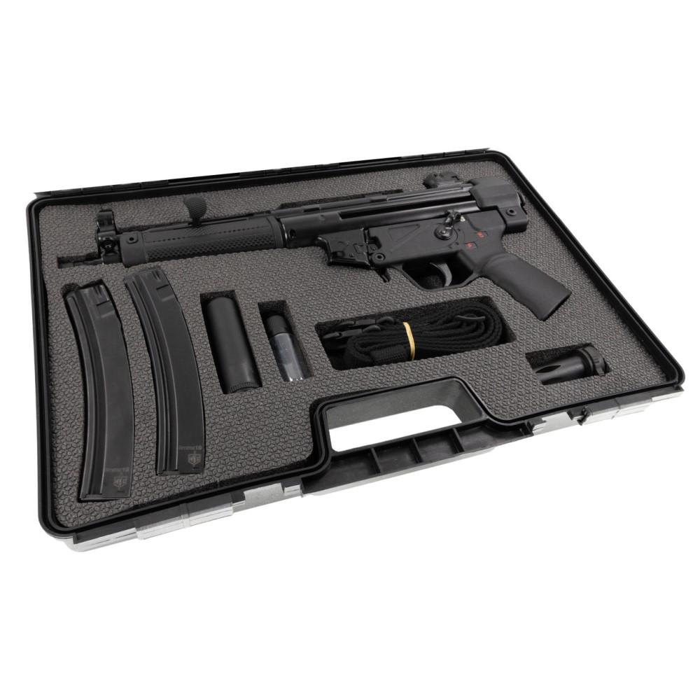 SDS Imports MAC 5 Handgun 9mm Luger 30rd Magazines (2) 8.9" Barrel Black with Sling Cleaning Kit and Case Picture of SDS Arms MAC 5 8.9'' Barrel blow back pistol 2-30 rd mag sling cleaning kit & case