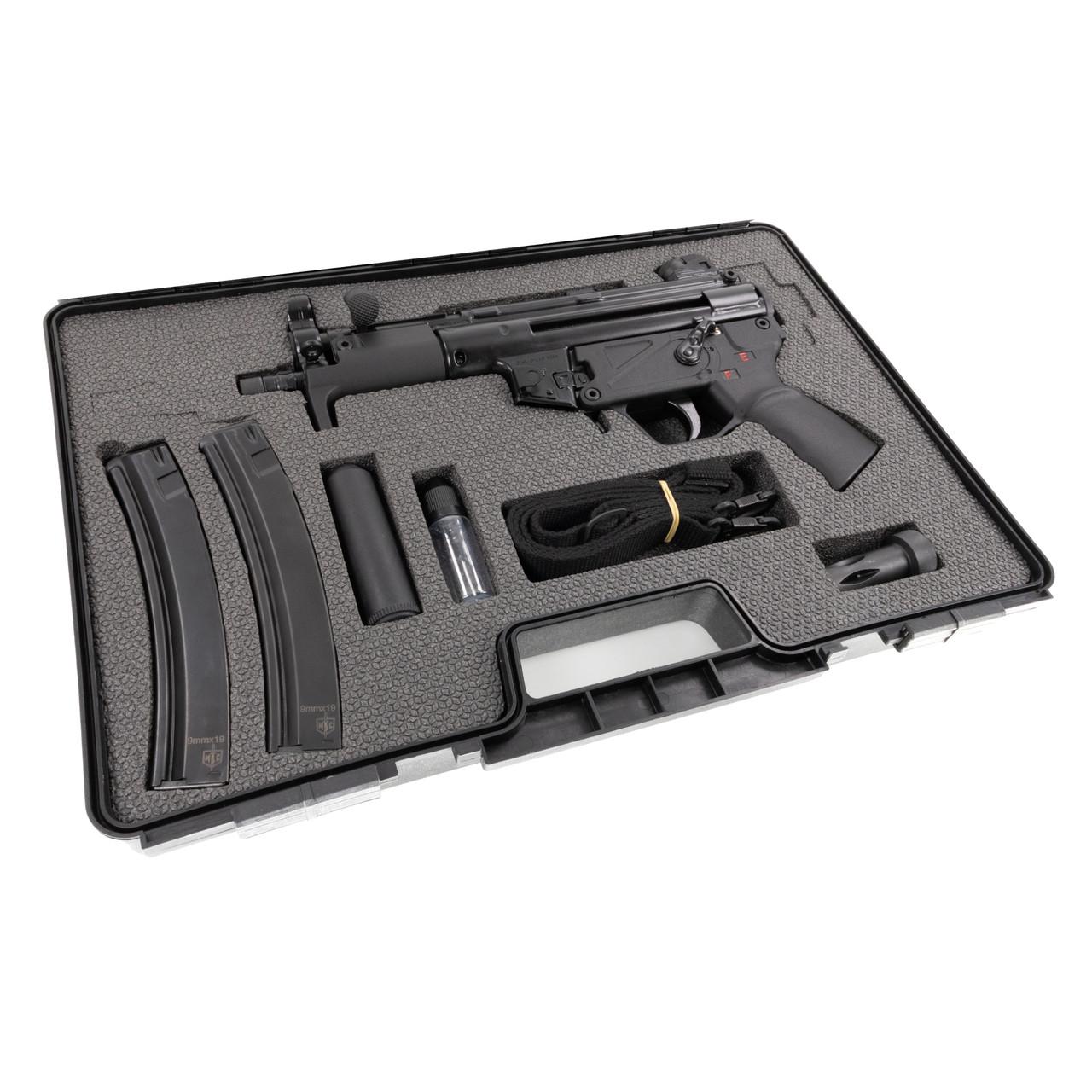 SDS Imports MAC 5K Handgun 9mm Luger 30rd Magazines (2) 5.8" Barrel Black with Sling Cleaning Kit and Case Picture of SDS Arms MAC 5K 5.8'' Barrel blow back pistol 2-30 rd magling cleaning kit & case
