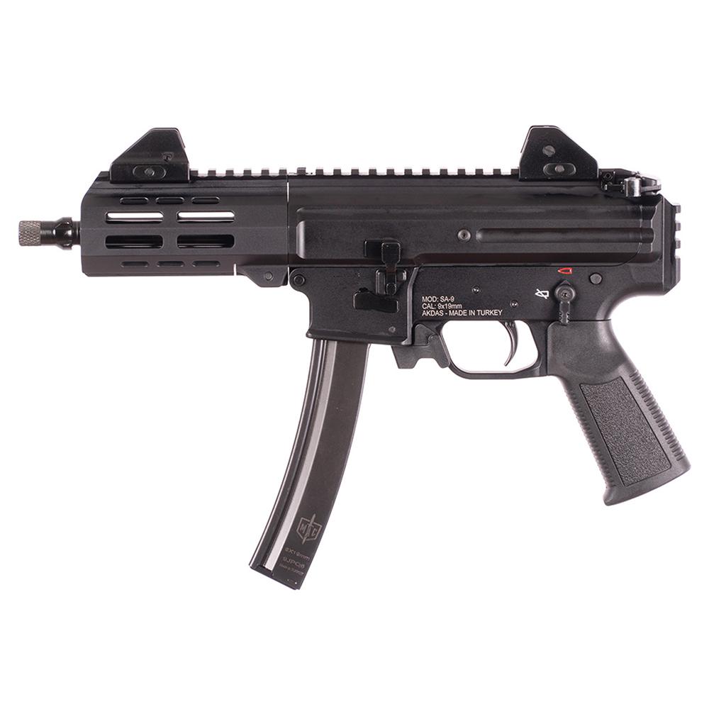 SDS Imports Mac IX Handgun 9mm Luger 30rd Magazines (2) 6.5" 1/2x28 Threaded Black Barrel Picture of SDS Arms MAC IX 9MM PISTOL 6.5'' BBL THREADED 2-30RD MAGS BLACK