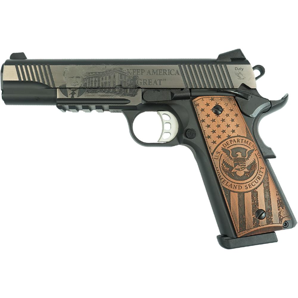 SDS Imports Tisas Exclusive "Trump" 1911 Duty SS45R Handgun .45 ACP 8rd 5" Barrel w/Rail Picture of SDS Arms 1911 Duty SS45R 45ACP Full Size 1911 Stnls Upgraded Features Rail-Trump