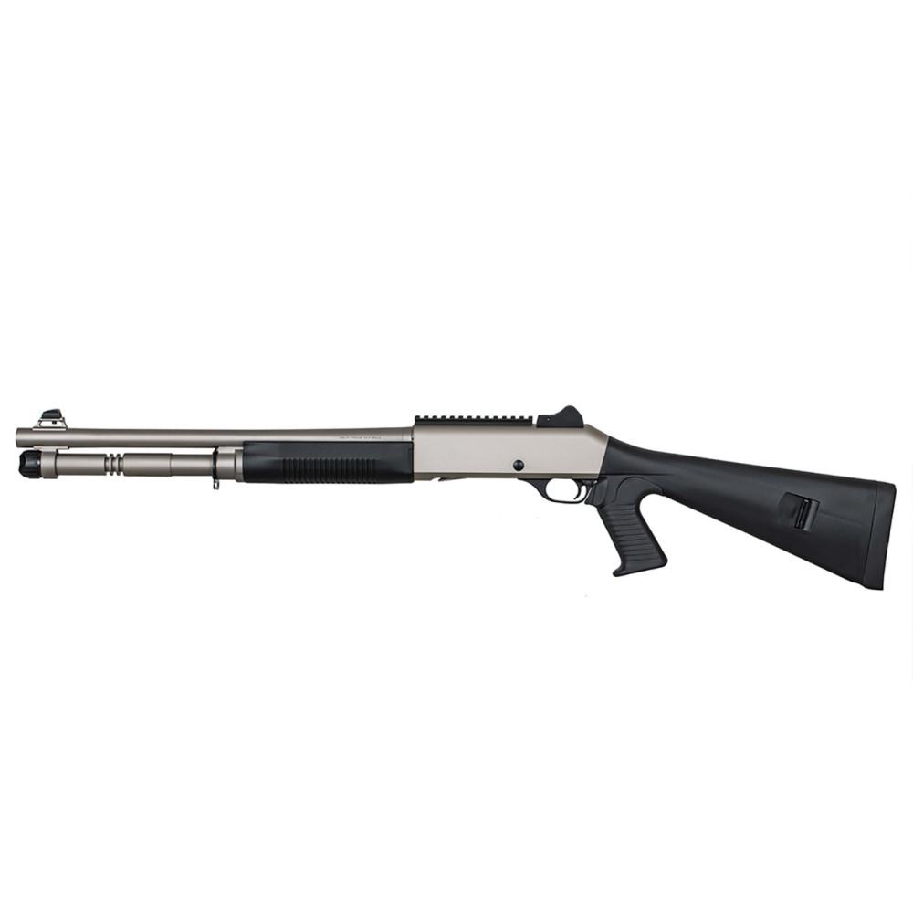 SDS Imports MAC 1014 Marine Shotgun 12 ga 3" Chamber 5rd Magazine 18.5" Barrel Black with Pistol Grip Picture of SDS Arms MAC 1014 Marine 18.5" 12 ga Semi auto tube fed shotgun 5+1 Nickel Finish
