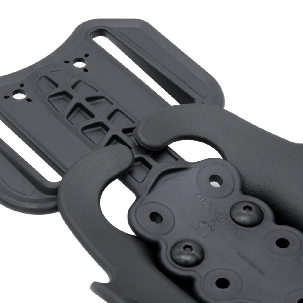 Safariland 6004-25 Single Strap Leg Shroud with DFA Black Picture of Safariland / Safariland 6004 SNG LEG STRP W/DFA BLK