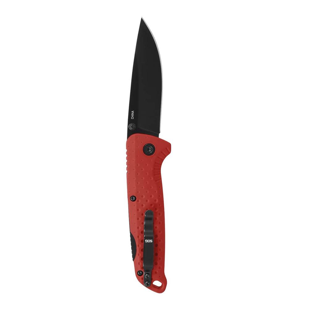 SOG Knives Adventurer LB Folding Knife 3" Drop Point Blade Red Picture of Sog Specialty Knives Inc. SOG ADVENTURER LB / 3.5'' BLADE / 5CR15MOV / RED + BLACK