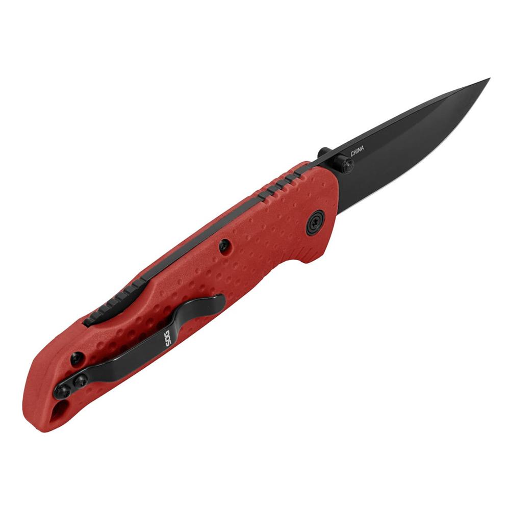 SOG Knives Adventurer LB Folding Knife 3" Drop Point Blade Red Picture of Sog Specialty Knives Inc. SOG ADVENTURER LB / 3.5'' BLADE / 5CR15MOV / RED + BLACK