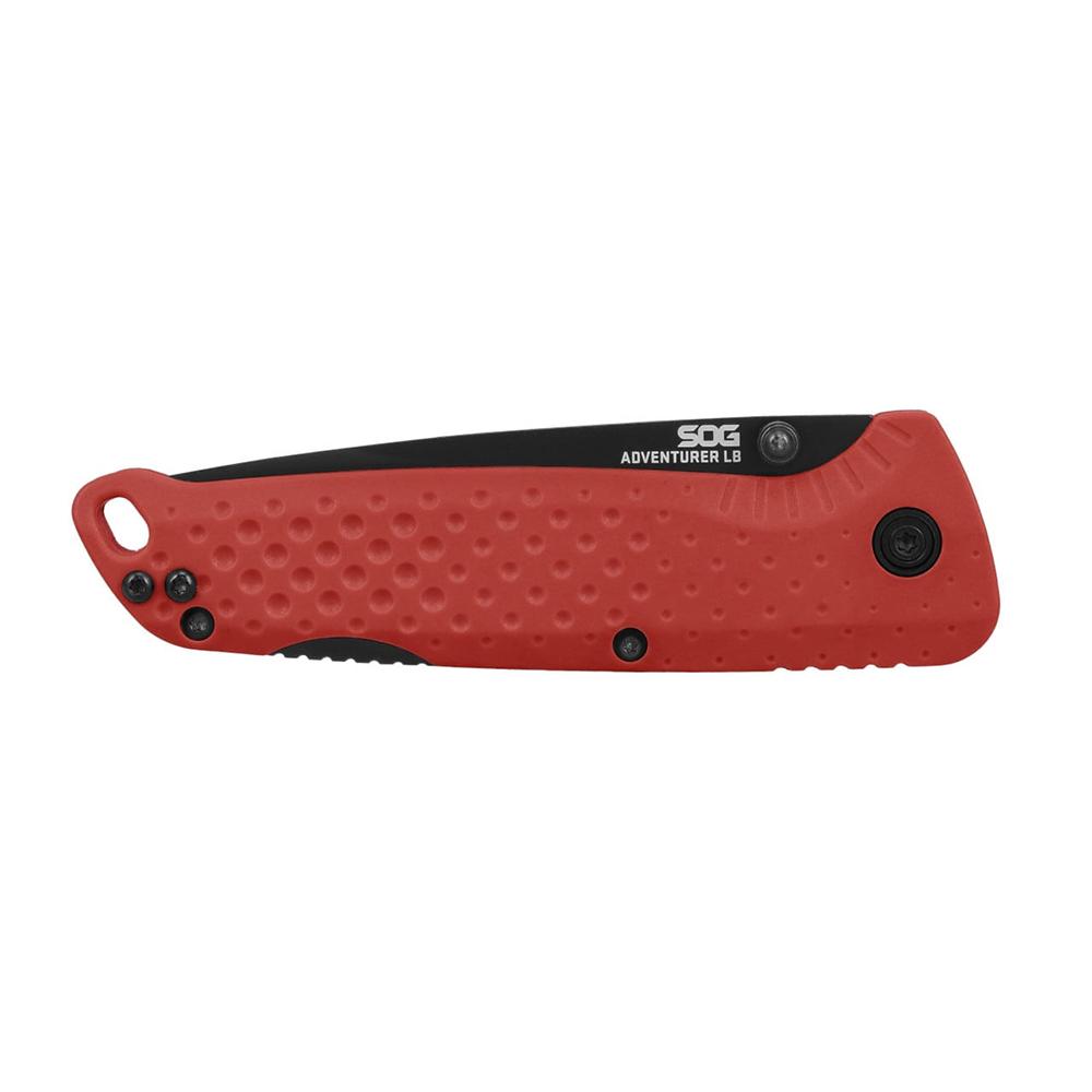 SOG Knives Adventurer LB Folding Knife 3" Drop Point Blade Red Picture of Sog Specialty Knives Inc. SOG ADVENTURER LB / 3.5'' BLADE / 5CR15MOV / RED + BLACK