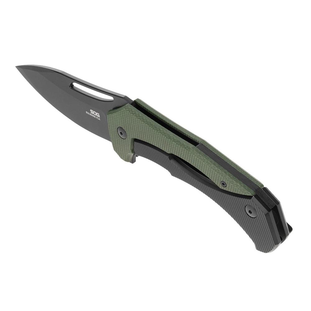 SOG Knives Bulwark FLK Folding Knife 3" Drop Point Blade OD Green Presentation Box Picture of Sog Specialty Knives Inc. SOG KNIFE 3.7in Blade BULWARK FL / OD GREEN/SATIN PRESENTATION BOX FOLDING