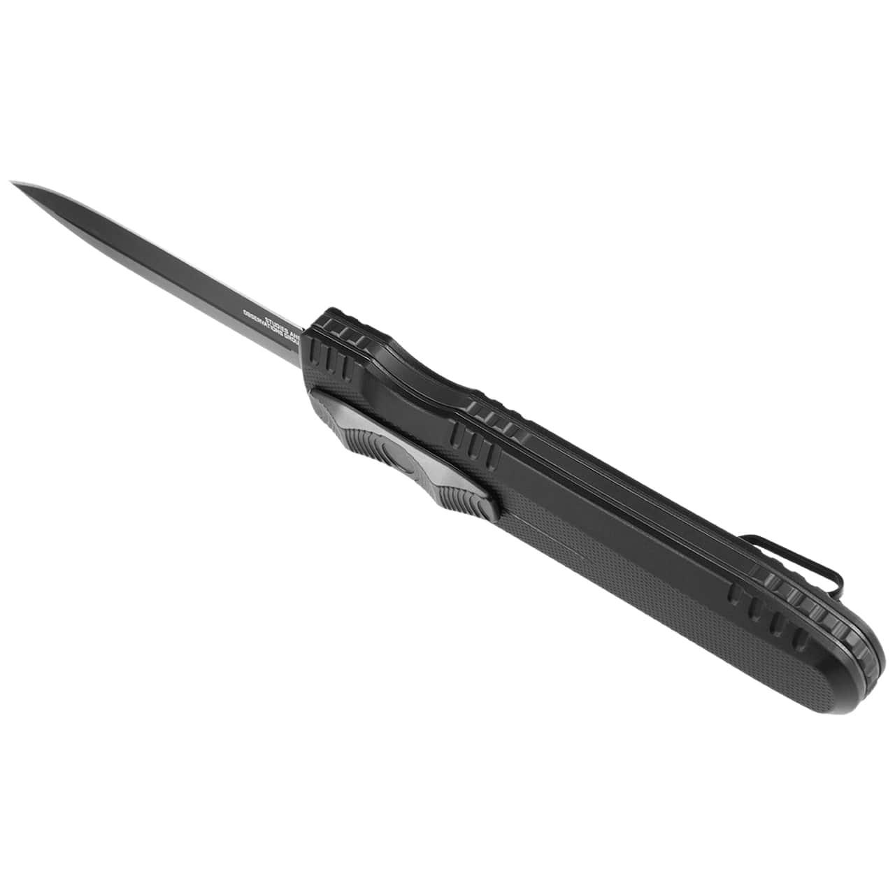 SOG Pentagon OTF Blackout Knife 3.79" Blade Black Picture of Sog Specialty Knives Inc. PENTAGON OTF - BLACKOUT