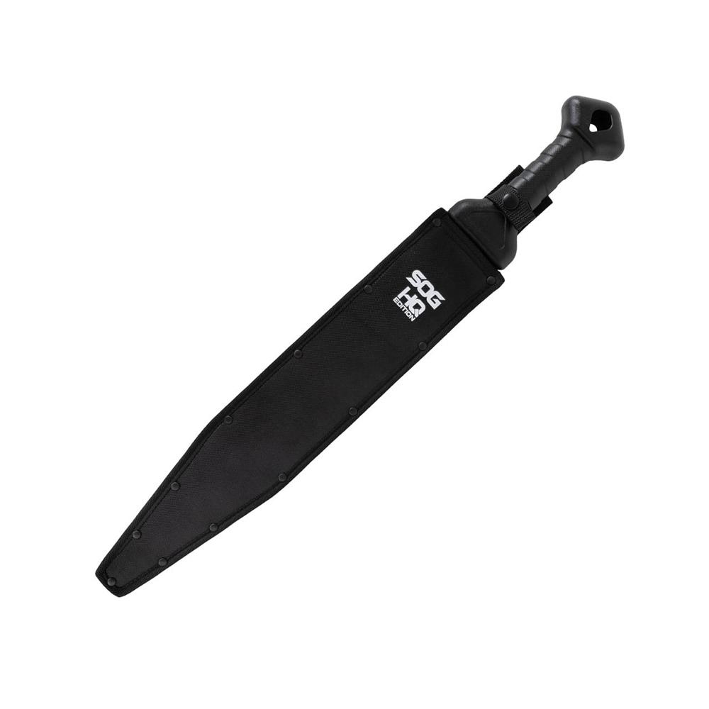 SOG Phantom Strike I Machete Fixed Knife 17-3/5" Spear Point Blade Black Picture of Sog Specialty Knives Inc. SOG PHANTOM STRIKE MACHETE / HQ EDITION / 17.6'' BLACK OXIDE BLADE