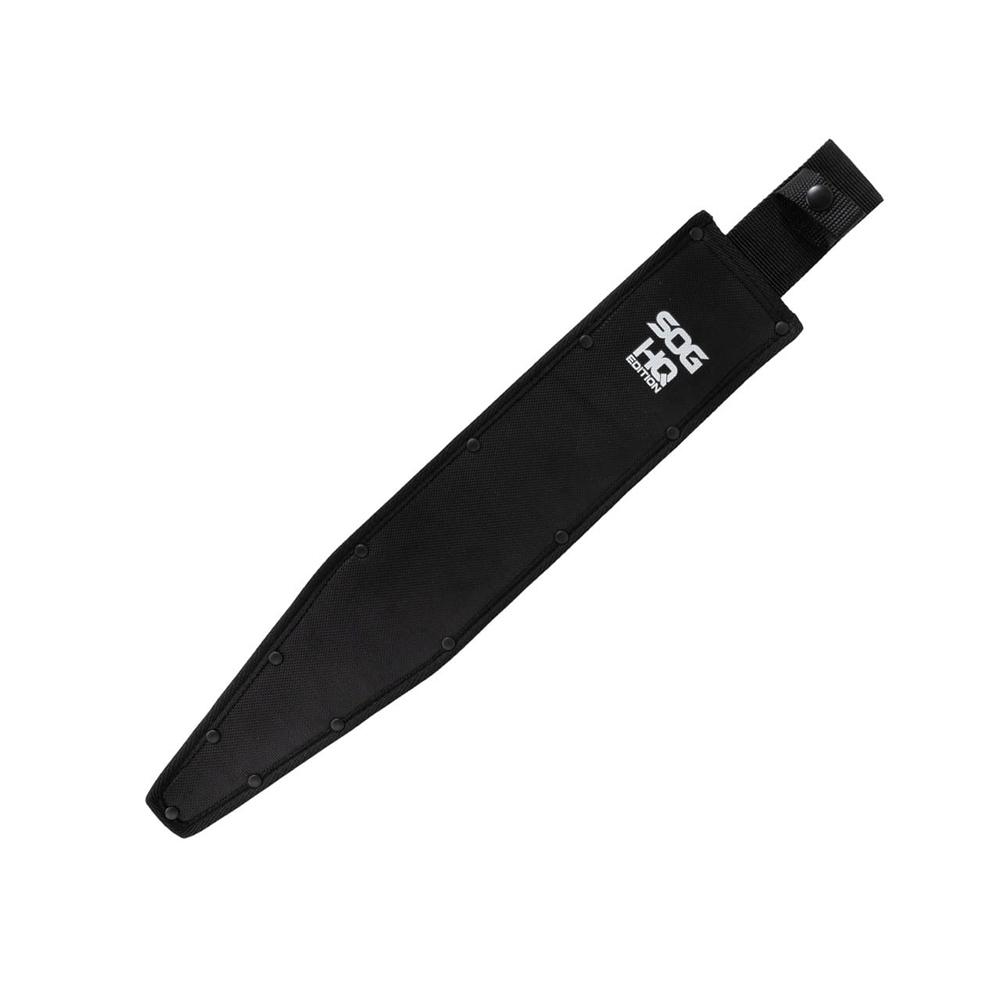 SOG Phantom Strike I Machete Fixed Knife 17-3/5" Spear Point Blade Black Picture of Sog Specialty Knives Inc. SOG PHANTOM STRIKE MACHETE / HQ EDITION / 17.6'' BLACK OXIDE BLADE