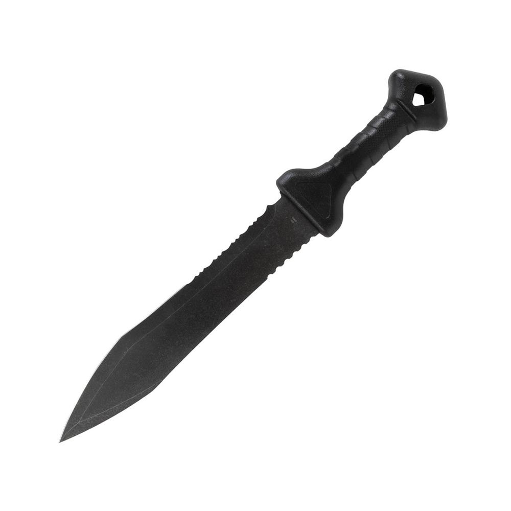 SOG Phantom Strike II Machete Fixed Knife 12-3/5" Spear Point Blade Black Picture of Sog Specialty Knives Inc. SOG PHANTOM STRIKE MACHETE II / HQ EDITION / 12.6'' BLACK STONEWASH BLADE