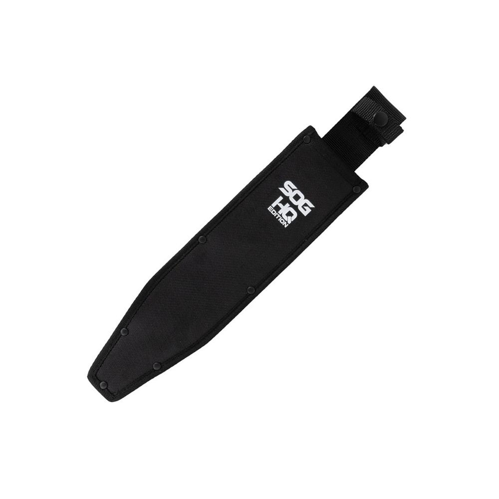 SOG Phantom Strike II Machete Fixed Knife 12-3/5" Spear Point Blade Black Picture of Sog Specialty Knives Inc. SOG PHANTOM STRIKE MACHETE II / HQ EDITION / 12.6'' BLACK STONEWASH BLADE