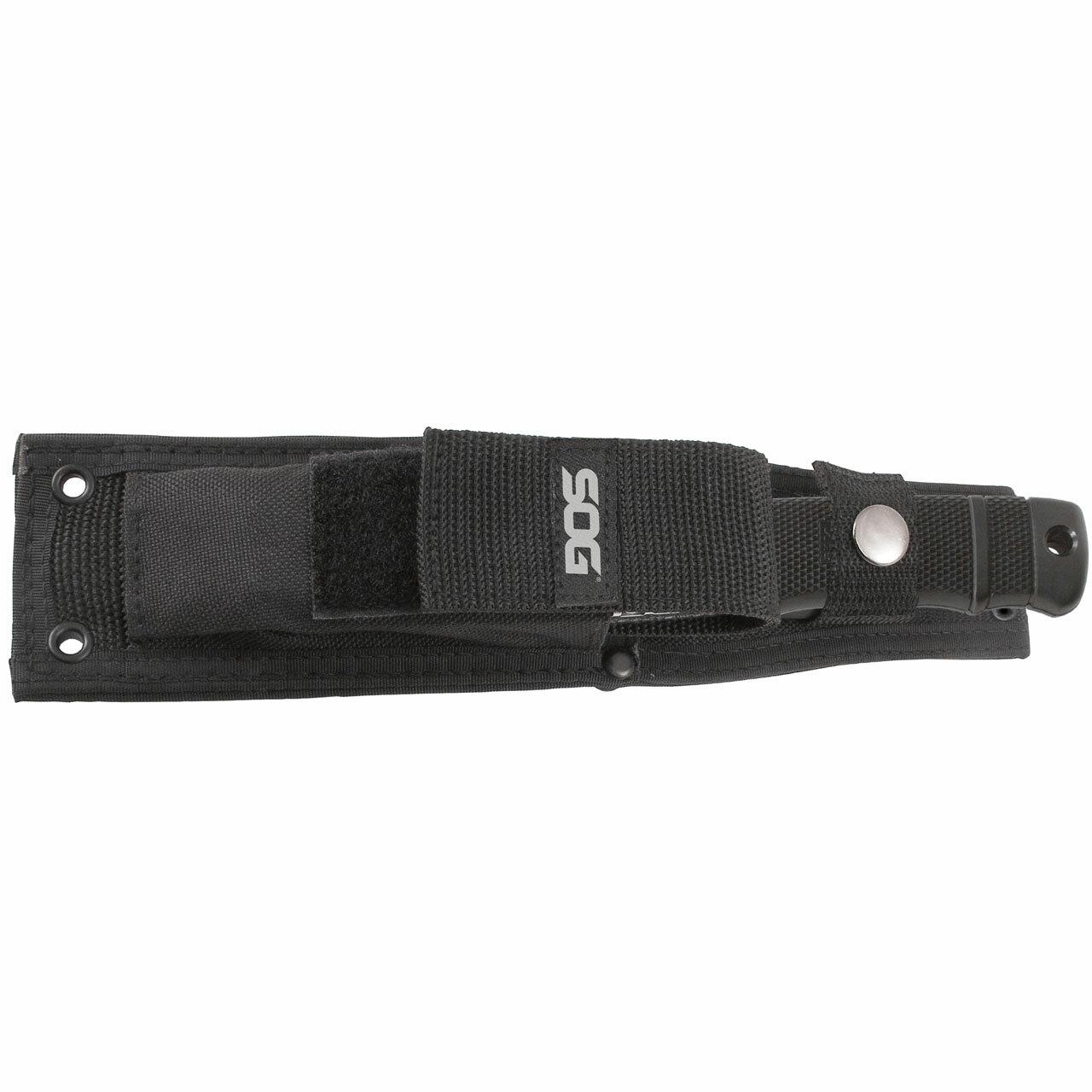 SOG SEAL Pup Elite Knife 4.85" Blade Black with Nylon Sheath Picture of Sog Specialty Knives Inc. SEAL PUP ELITE - NYLON SHEATH - BLACK TINI- STRAIGHT EDGE