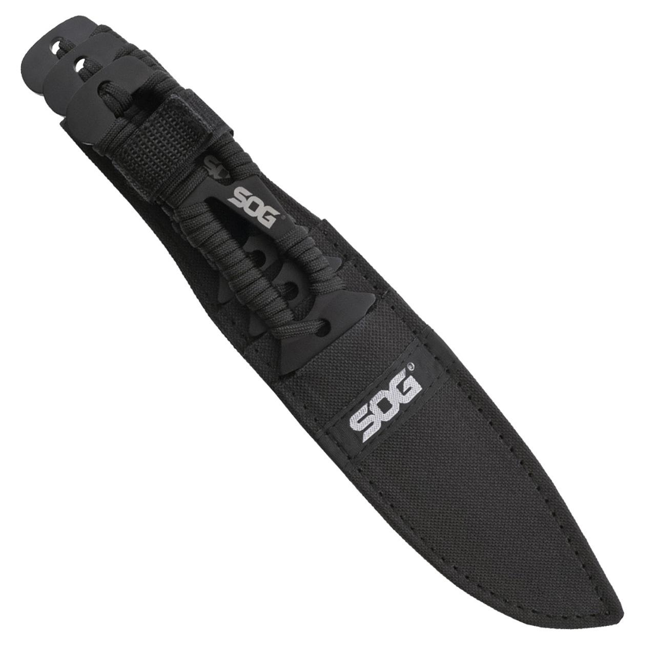 SOG Throwing Knives 4.4" Blade 3 Pack with Nylon Sheath Picture of Sog Specialty Knives Inc. THROWING KNIVES- 3 PACK-STAMPED- NYLON SHEATH