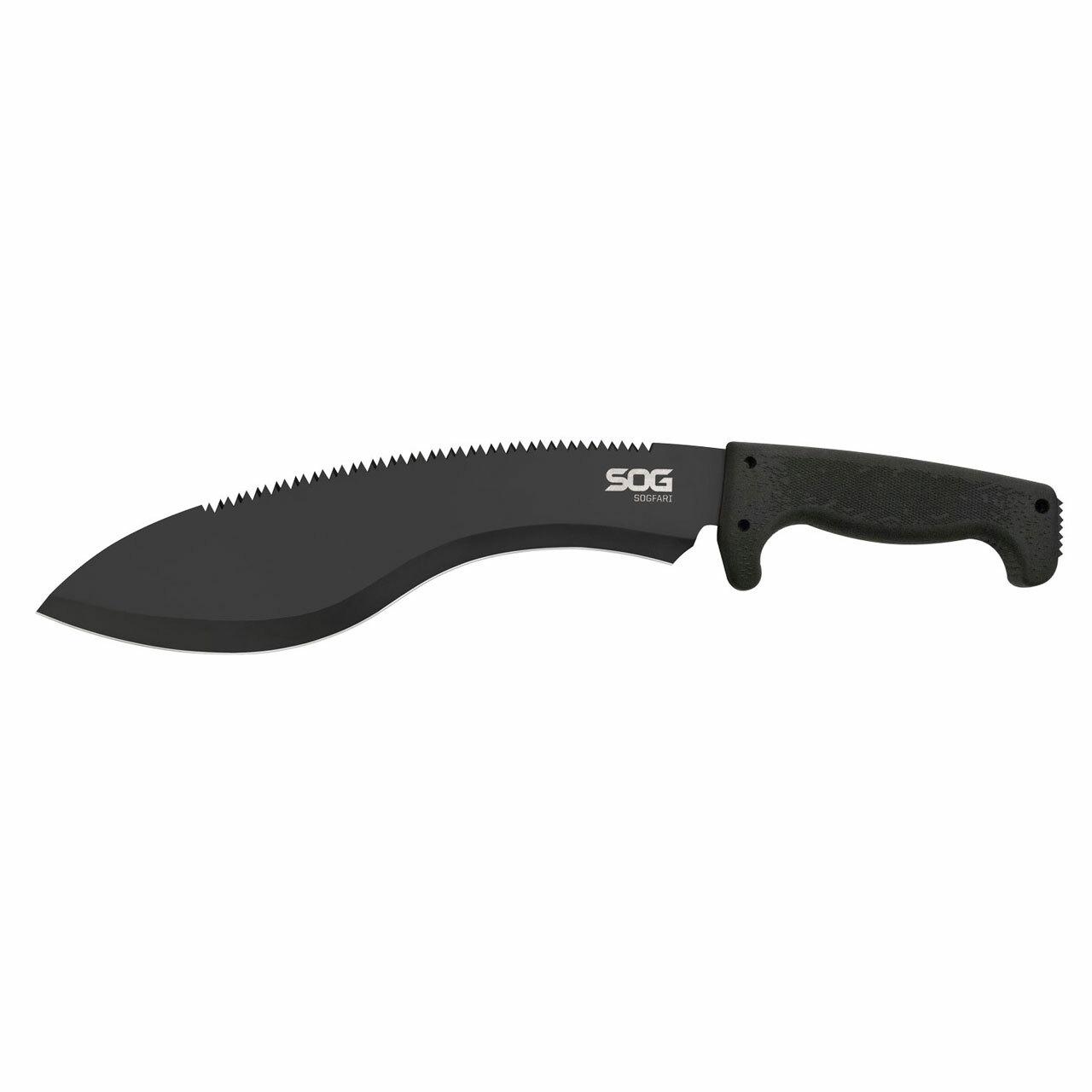 SOG SOGfari Kukri Machete 12" Blade Black Picture of Sog Specialty Knives Inc. SOGFARI KUKRI MACHETE