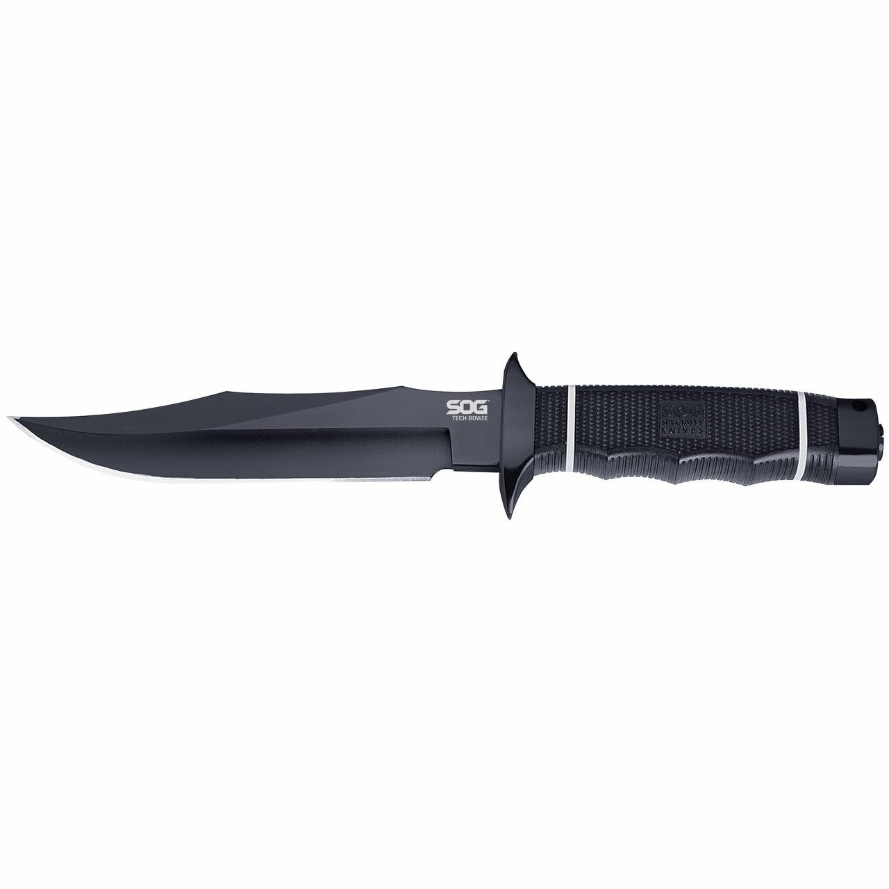 SOG Tech Bowie Knife 6.4" Blade Black Picture of Sog Specialty Knives Inc. TECH BOWIE - BLACK TINI