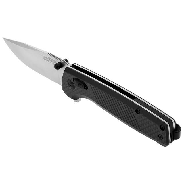 SOG Terminus XR Folding Knife 3" Clip Point Blade Black Picture of Sog Specialty Knives Inc. SOG TERMINUS XR - S35VN FOLDING KNIFE 7.21in BLADE (4.26in FOLDED)