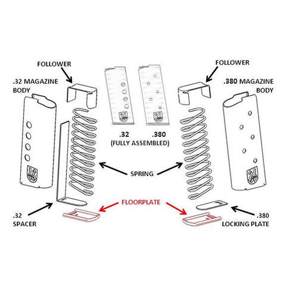Seecamp .380 Magazine Extension Polished Aluminum Picture of L.W. Seecamp Co. Seecamp .380 Magazine Extension Polished
