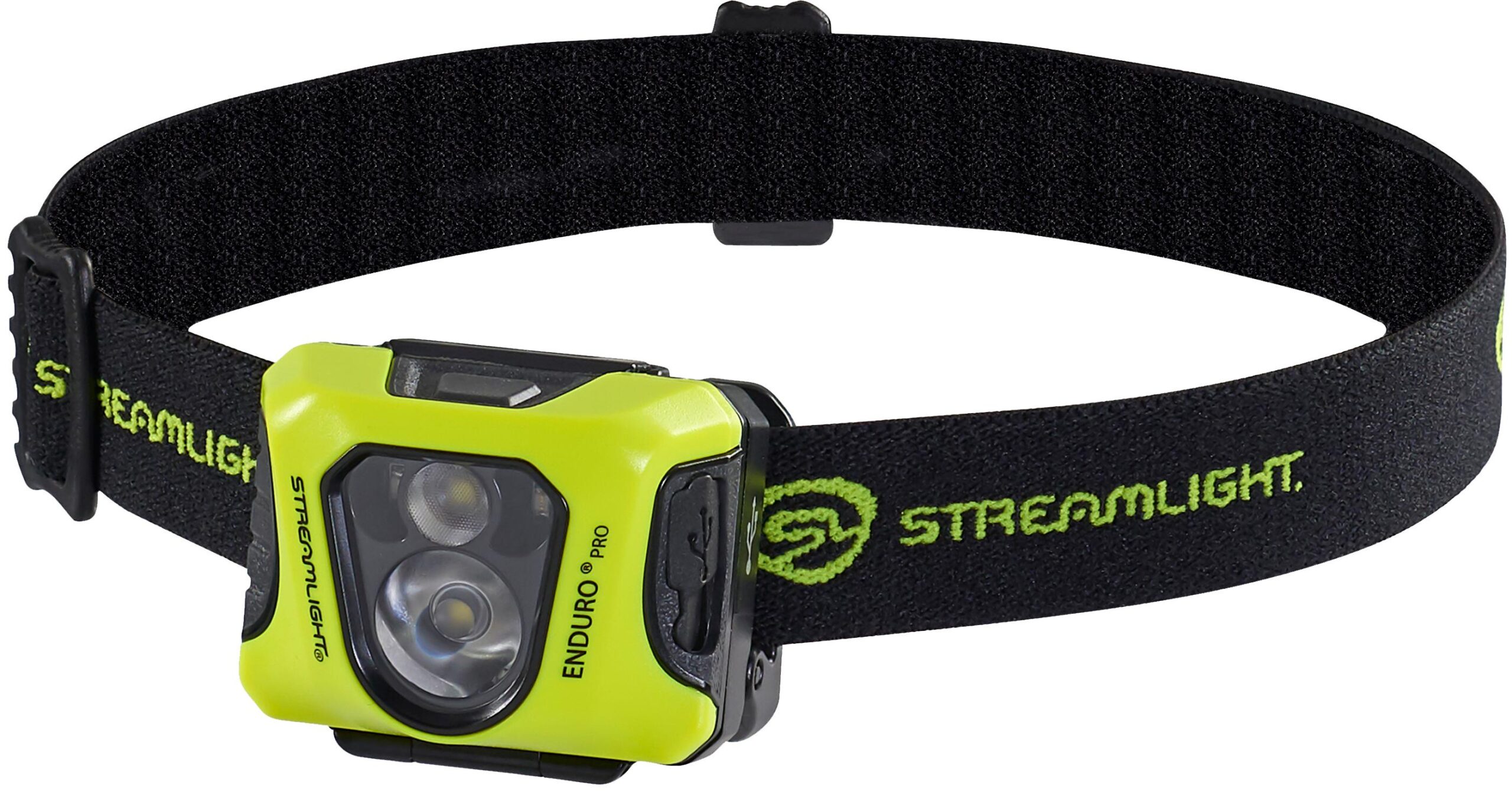 Streamlight Enduro Pro USB Headlamp - Yellow Picture of Streamlight Enduro Pro USB - USB cord elastic head strap - Yellow