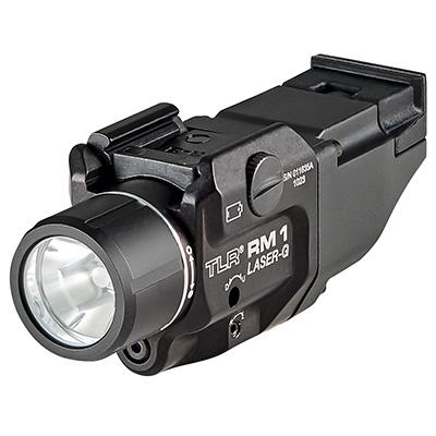 Streamlight TLR RM 1 Laser G Rail Mounted Tactical Weapon Light Black Picture of Streamlight TLR RM 1 LASER-G System w/remote press switch/mount clip/key kit & battery