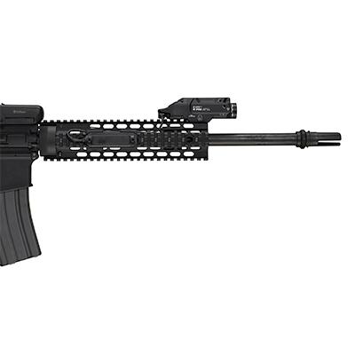 Streamlight TLR RM 2 Laser-G Rail Mounted Tactical Lighting System 1000 Lumen Black Picture of Streamlight 1000 Lumen Long Gun Light with Integrated Green Laser