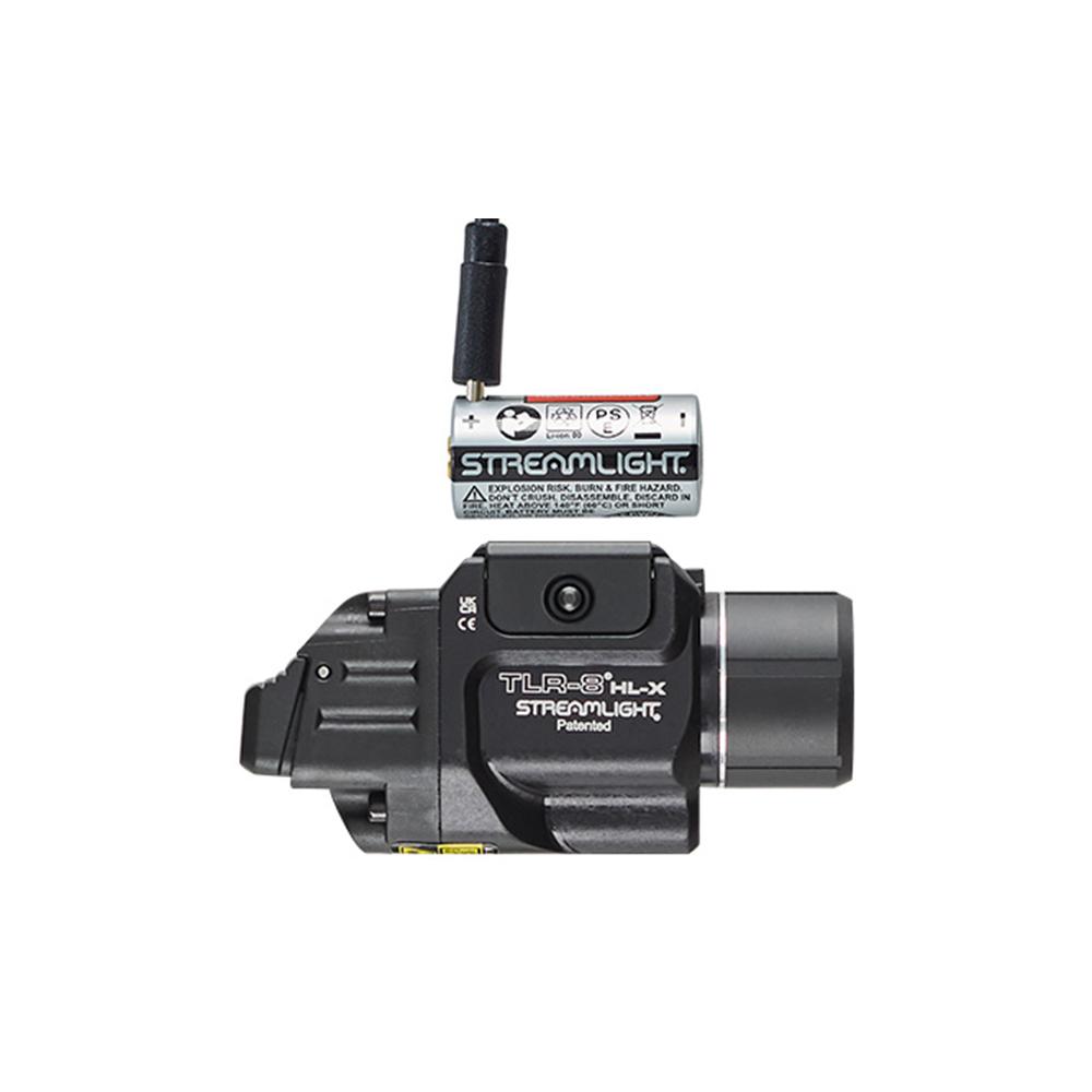 Streamlight TLR-8 HL-X Handgun Weapon Light 1000 Lumens Black SL-B9 Rechargeable Battery Black Picture of Streamlight Streamlight TLR-8 HL-X USB w/high-low switch (1) SL-B9 battery pack USB