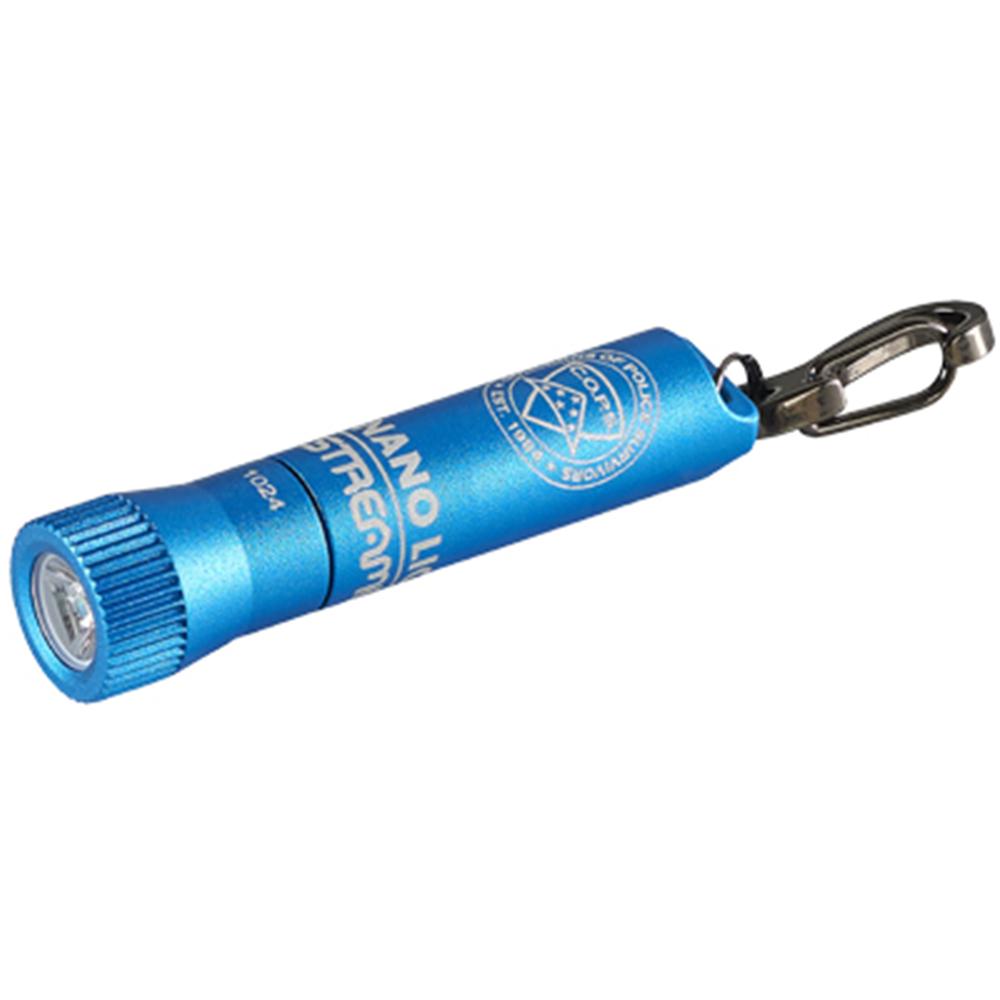 Streamlight C.O.P.S. Nano Light II Flashlight 20 Lumen Blue Picture of Streamlight Streamlight Nano Light II w/(1) AAAA alkaline battery - Blue (C.O.P.S)