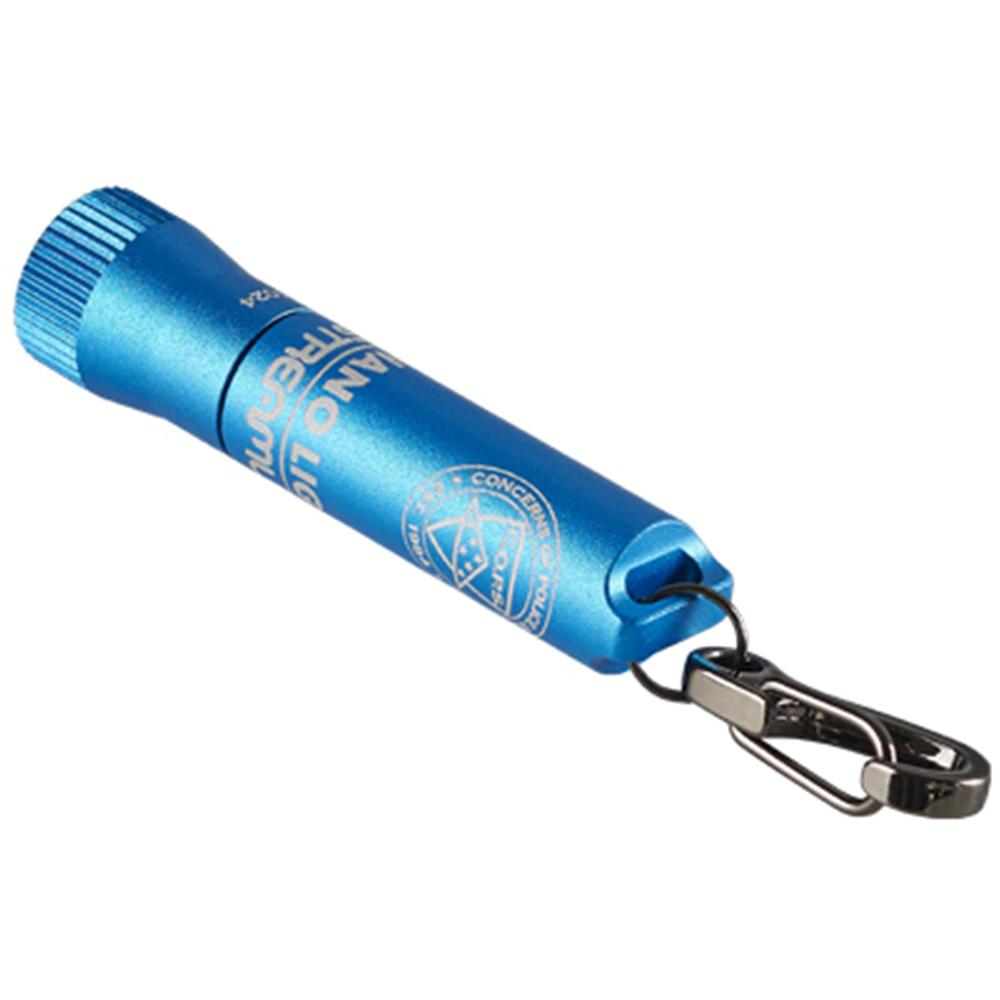 Streamlight C.O.P.S. Nano Light II Flashlight 20 Lumen Blue Picture of Streamlight Streamlight Nano Light II w/(1) AAAA alkaline battery - Blue (C.O.P.S)