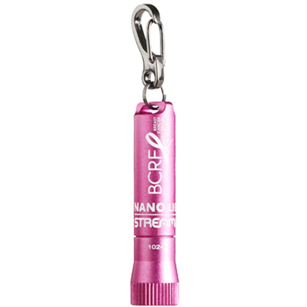 Streamlight BCRF Nano Light II Flashlight 20 Lumen Pink Picture of Streamlight Streamlight Nano Light II w/(1) AAAA alkaline battery - Pink (BCRF)