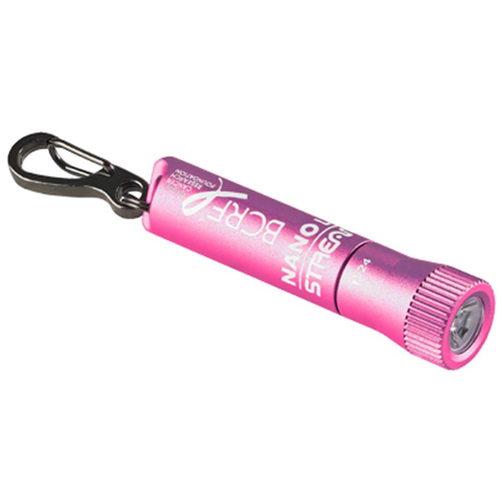 Streamlight BCRF Nano Light II Flashlight 20 Lumen Pink Picture of Streamlight Streamlight Nano Light II w/(1) AAAA alkaline battery - Pink (BCRF)