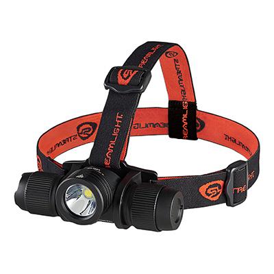 Streamlight ProTac 2.0 Headlamp Multi-Function USB-Rechargeable 2000 Lumen Headlamp Black Orange Picture of Streamlight ProTac 2.0 Headlamp and SL-B50 battery pack