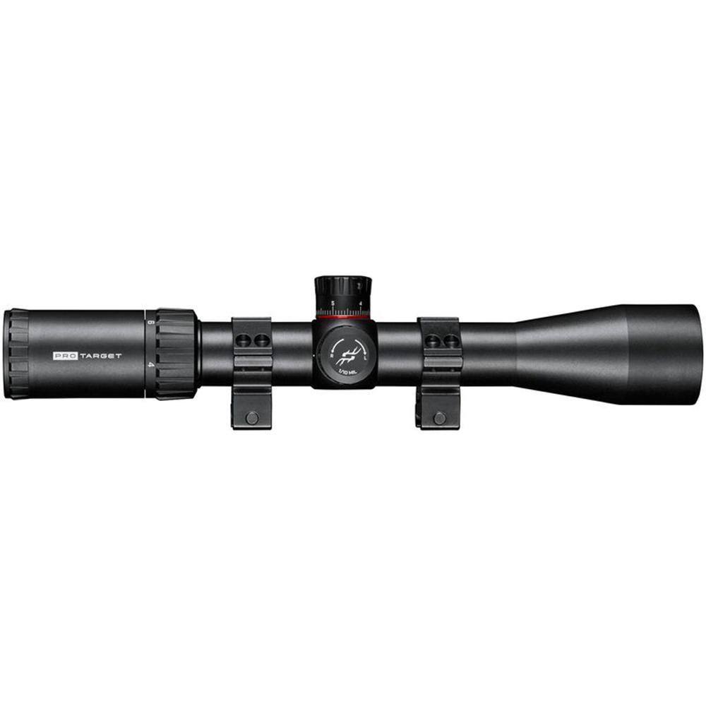 Simmons Pro Target Rifle Scope 4-14x40 30mm SFP Mil Dot Black Picture of Simmons SIMMONS 4-12x40 ProTarget Black FC WP/FP T Turrets Box