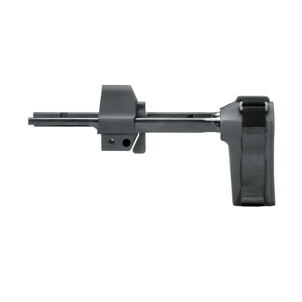 SB Tactical Adjustable Stabilizing Brace for HK MP5/MP5K Reverse Stretch Clones Black not compatible with SDS Mac 5Ks. Picture of SB Tactical HK PDW 3 POSITION ADJUSTABLE BRACE MP5/HK53 BLACK
