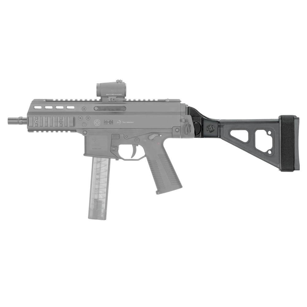 SB Tactical SBT Pistol Stabilizing Brace Black Picture of SB Tactical SBT SIDE FOLDING BRACE BLK SBT LOGO FITS B&T APC + HK UMP