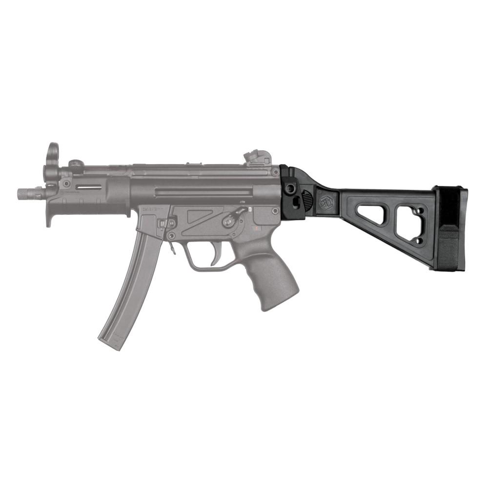 SB Tactical SBT5K Pistol Stabilizing Brace for HK MP5K Black Picture of SB Tactical SBT5K SIDE FOLDING BRACE BLK POLY HOUSING SBT LOGO COMPLETE
