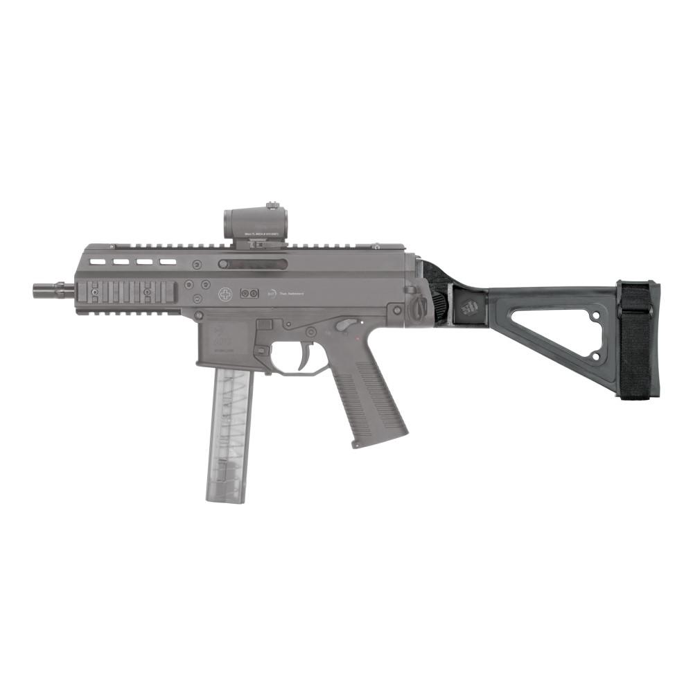 SB Tactical SBTi Pistol Stabilizing Brace Black Picture of SB Tactical SBTI SIDE FOLDING BRACE BLK SBT LOGO FITS B&T APC + HK UMP