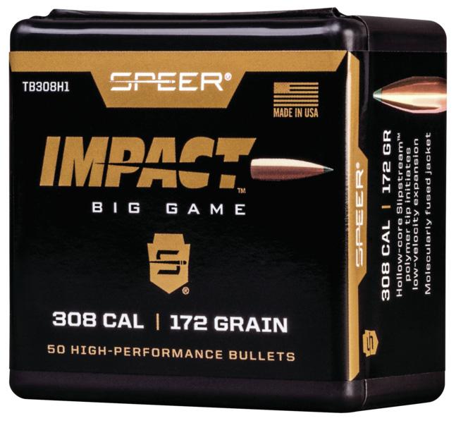 Speer Impact Big Game Rifle Bullets .308 Win 172gr TIPPED PLATED CB 50/ct Picture of Speer SPEER .308 WIN 172GR TIPPED PLATED CB 50rd
