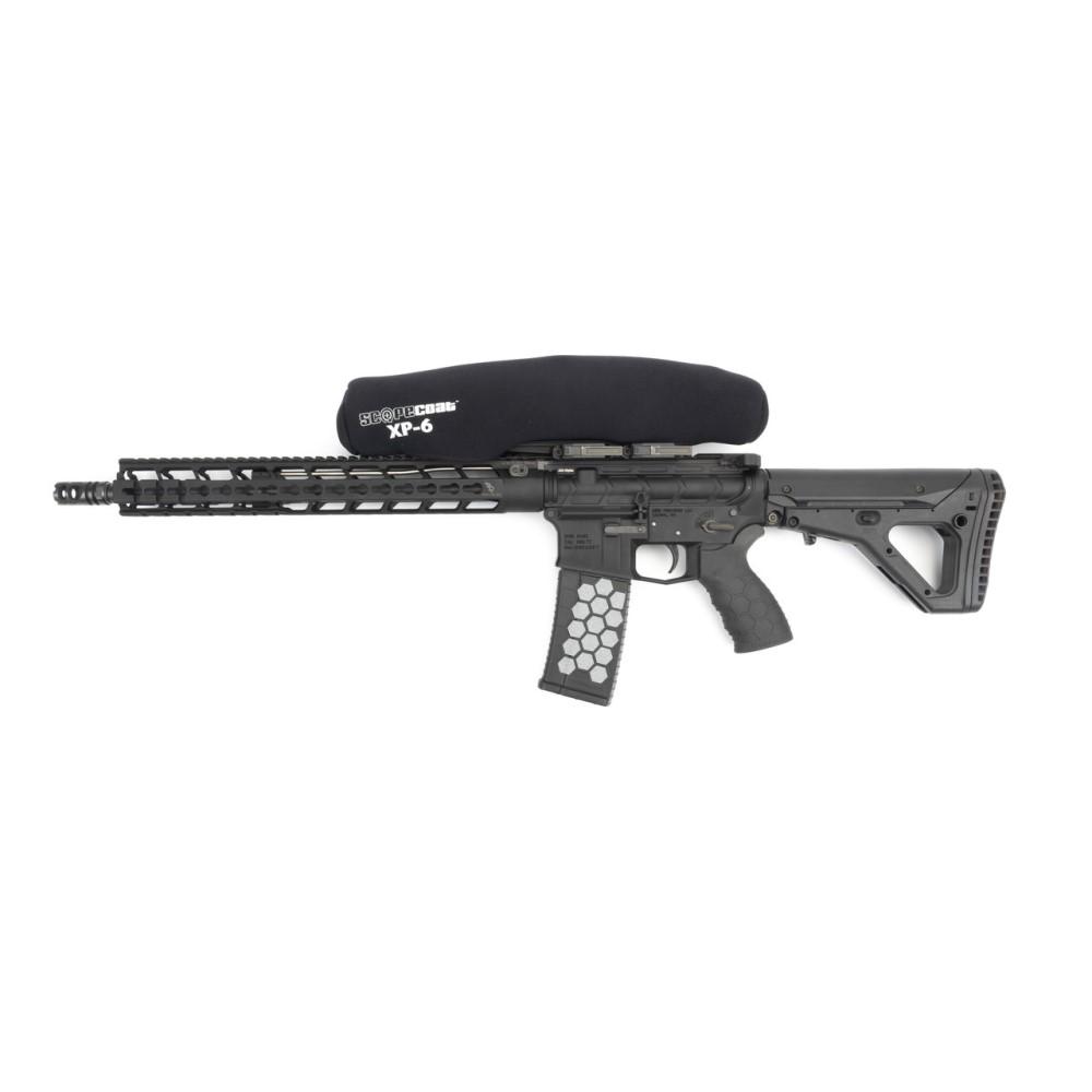 Scopecoat XP-6 Extreme Rifle Scope Covers 6mm Large 14"x52mm Black Picture of Sentry Products Group DBA Scopecoat SENTRY SCOPECOAT XP-6 LARGE 1452 14X52MM BK