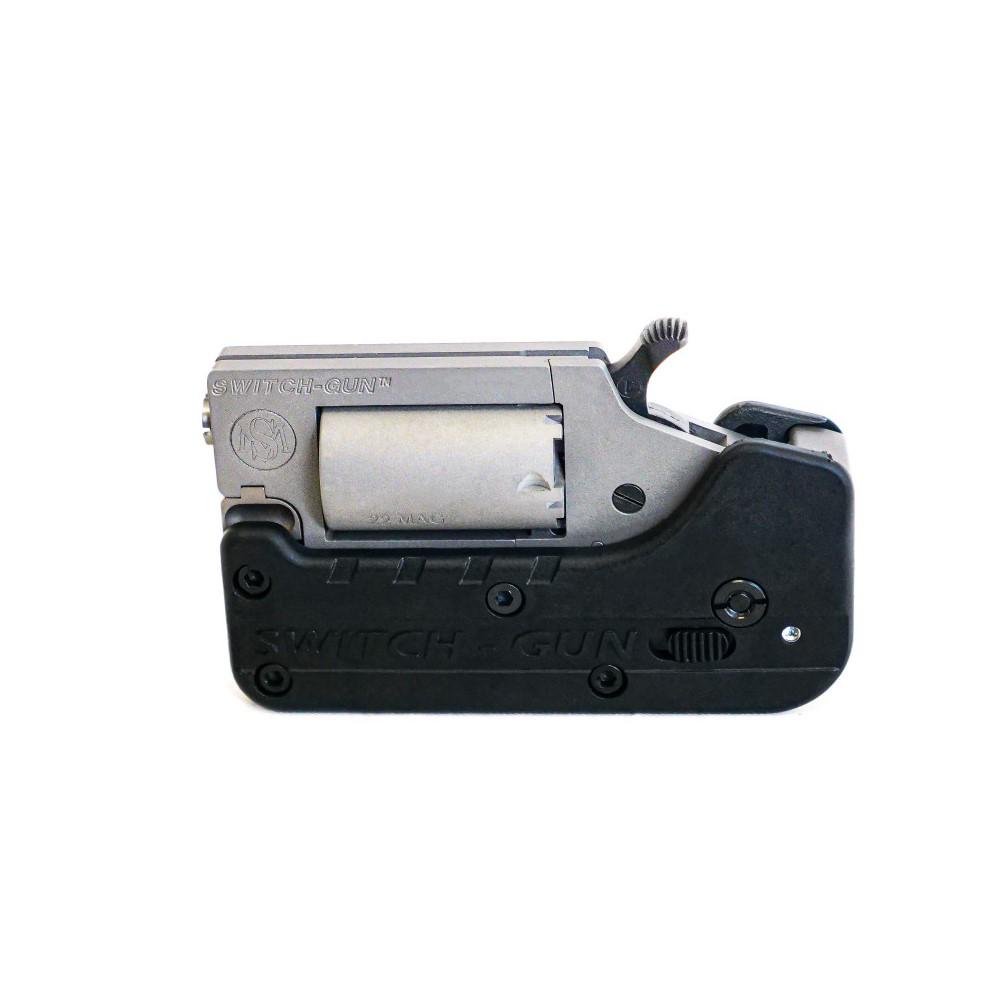 Standard Mfg Switch Gun Handgun Combo .22 WMR & .22 LR 5rd Capacity .75" Barrel Silver with Black Grip Picture of Standard MFG Co LLC Switch Gun - Combo Stainless .22 WMR & .22 LR