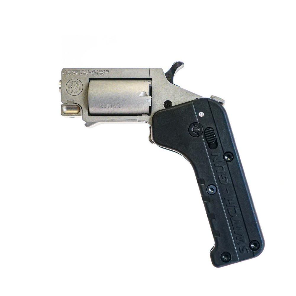 Standard Mfg Switch Gun Handgun Combo .22 WMR & .22 LR 5rd Capacity .75" Barrel Silver with Black Grip Picture of Standard MFG Co LLC Switch Gun - Combo Stainless .22 WMR & .22 LR